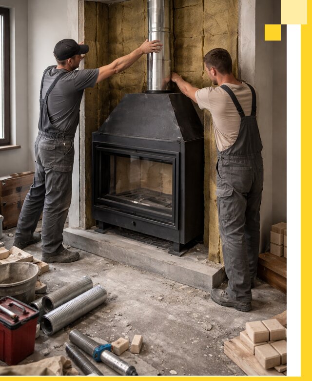 Изготовление и монтаж закрытых каминов в Пушкине под ключ