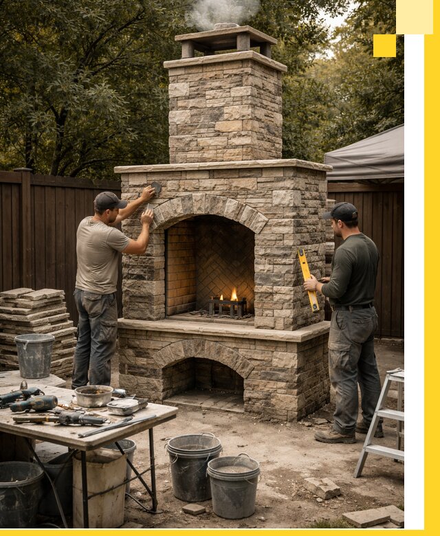 Проектирование и установка уличных каминов в Пушкине