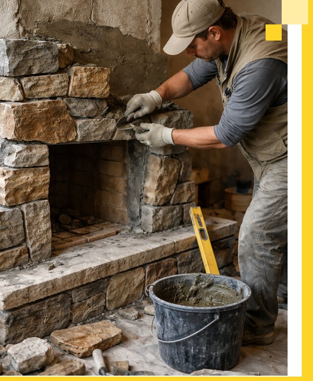 Изготовление и установка каменных каминов под ключ в Пушкине