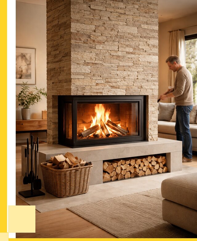 Дровяной камин под ключ в Пушкине от 216340 р. | ЭриданПшн