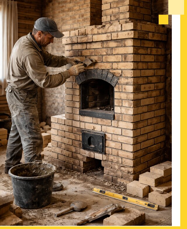 Кирпичные печи под ключ в Пушкине: проектирование и кладка