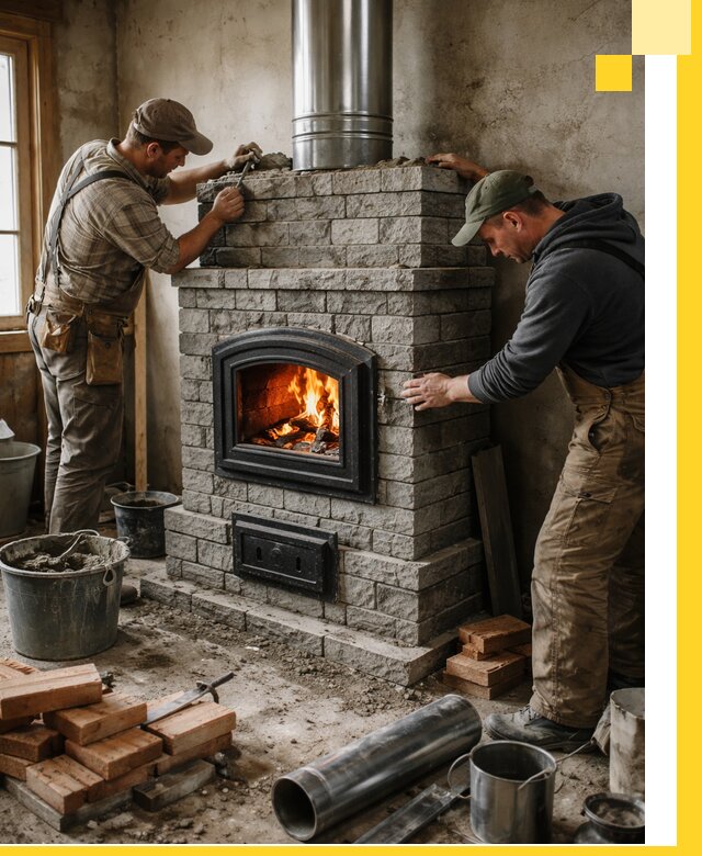 Производство, поставка и монтаж дровяных печей в Пушкине