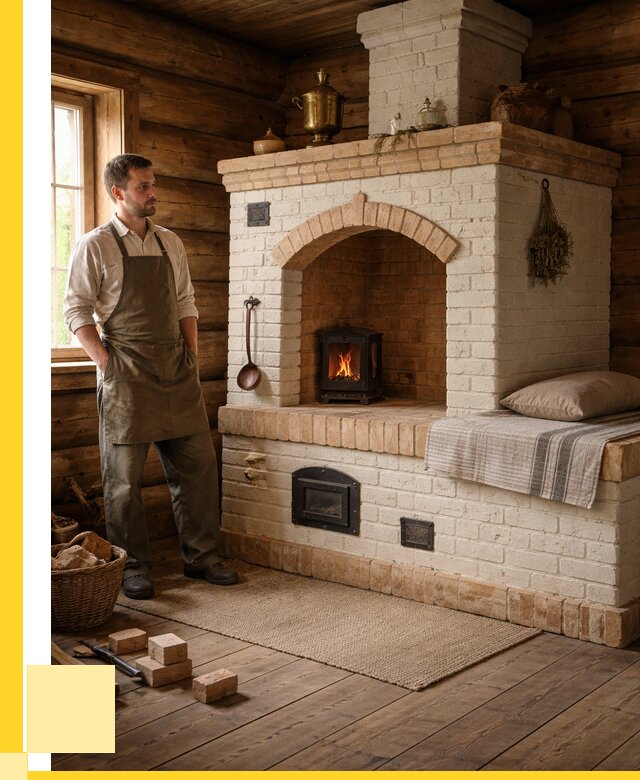 Русские печи с лежанкой под ключ в Пушкине от 162255 р. ЭриданПшн