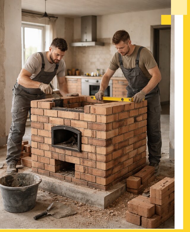 Установка и монтаж печей в частном доме в Пушкине под ключ