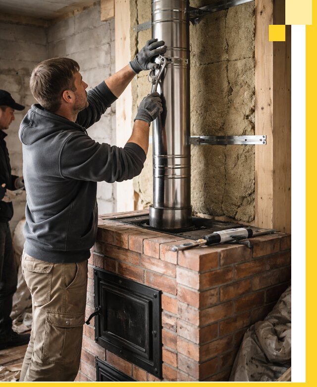 Изготовление и монтаж печей и дымоходов под ключ в Пушкине