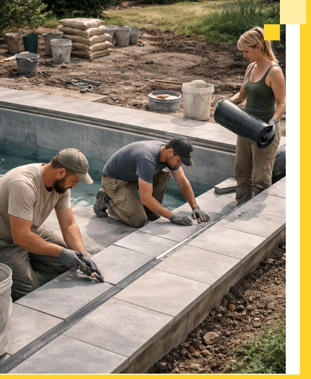 Строительство и монтаж уличных бассейнов под ключ в Пушкине