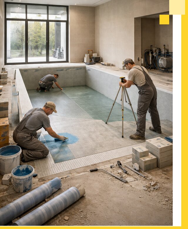 Проект и строительство закрытых бассейнов в Пушкине под ключ