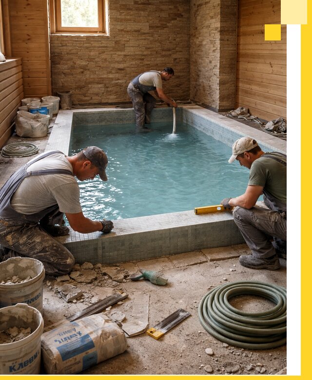 Проектирование и строительство бассейнов для бани в Пушкине