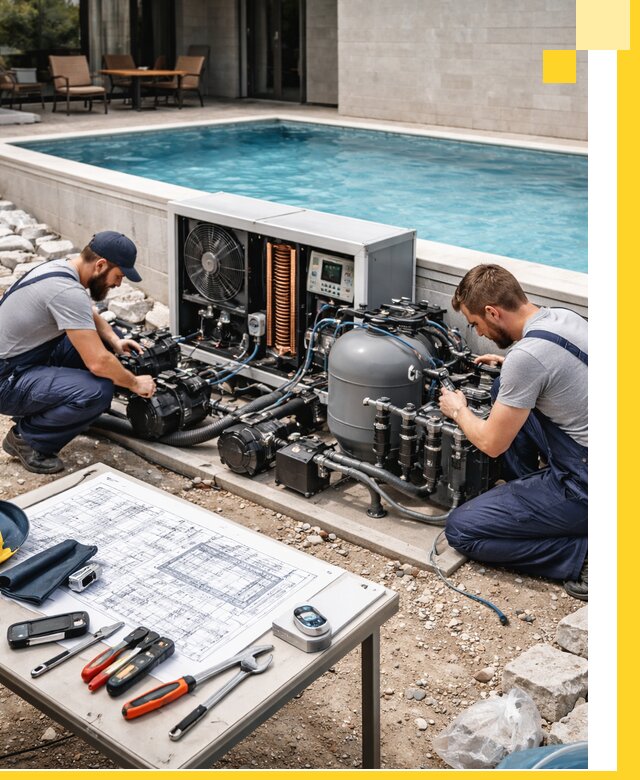 Проектирование и монтаж бассейнов с подогревом в Пушкине