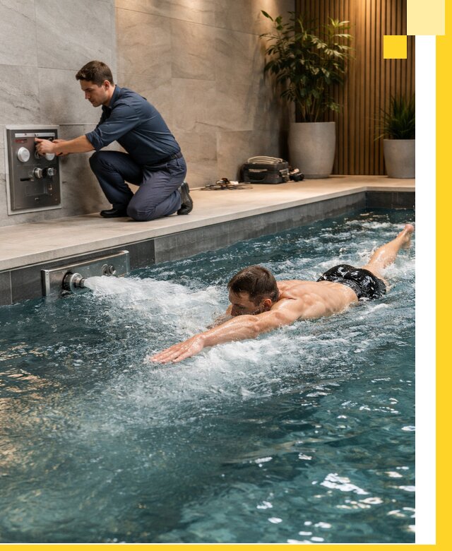 Проектирование и монтаж бассейнов с противотоком в Пушкине