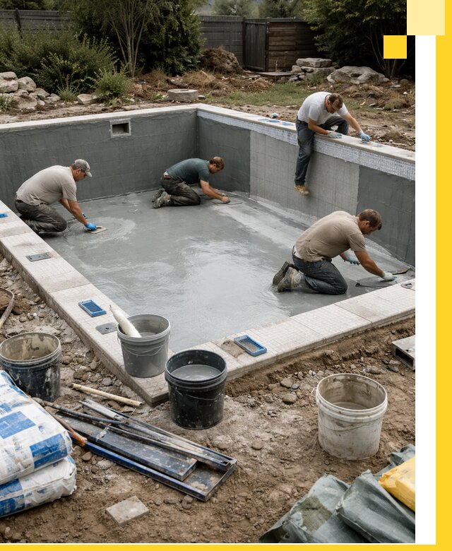 Изготовление и монтаж чаши бассейна под ключ в Пушкине