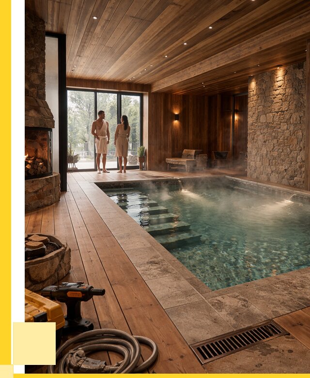 Проекты бань с бассейном под ключ в Пушкине от 81128 р., ЭриданПшн