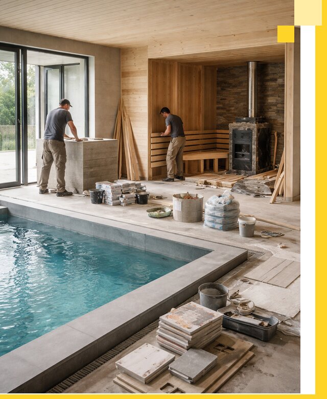 Проектирование и строительство бань с бассейном в Пушкине