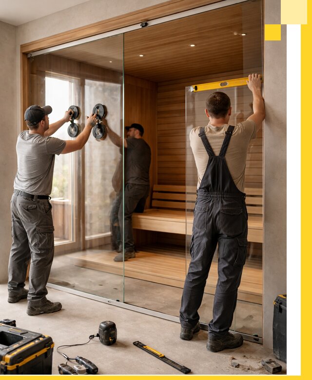 Производство и монтаж стеклянных саун под ключ в Пушкине