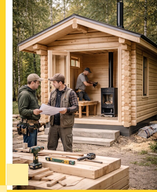 Монтаж бань под ключ в Пушкине — от 216340 р. | ЭриданПшн