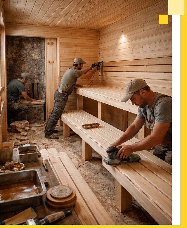 Профессиональная отделка бань в Пушкине под ключ, с гарантией