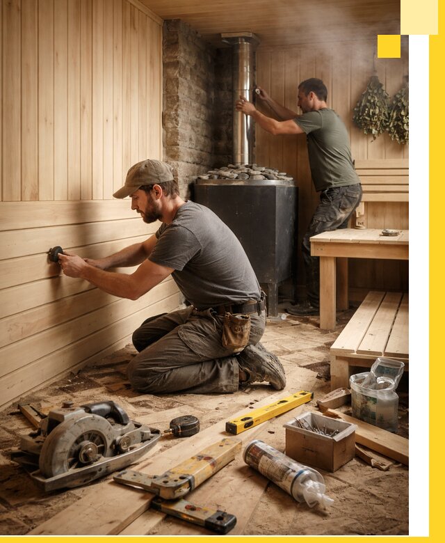 Полное строительство и оснащение парных под ключ в Пушкине