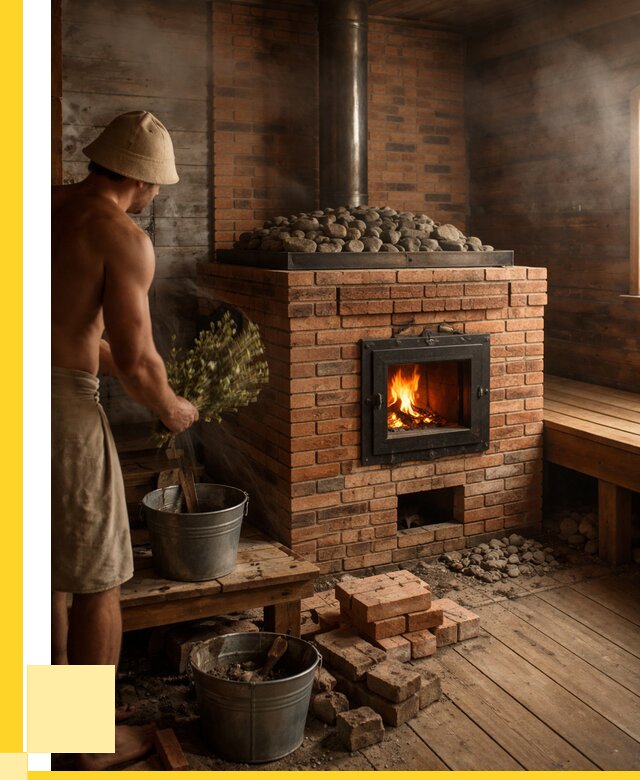 Кирпичные банные печи в Пушкине от 97353 р. | ЭриданПшн