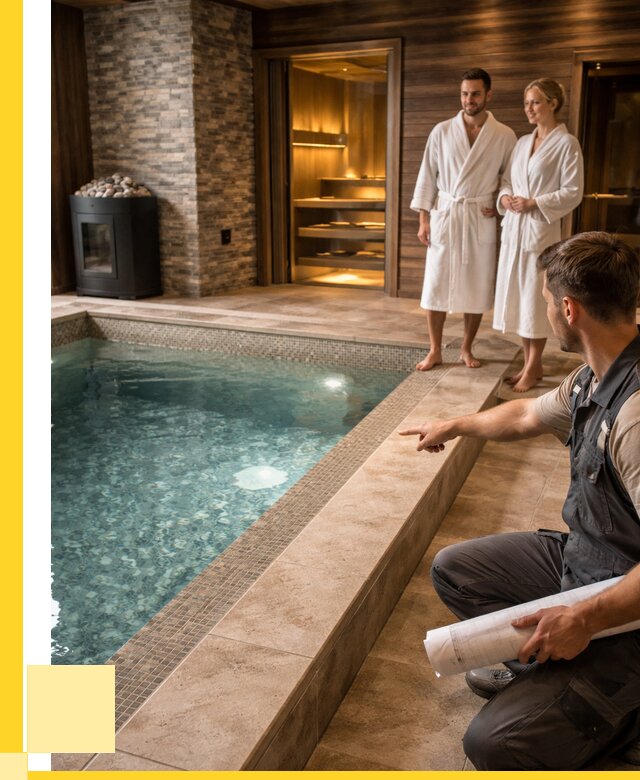 Проект бани с бассейном под ключ в Пушкине от 70311 р. | ЭриданПшн