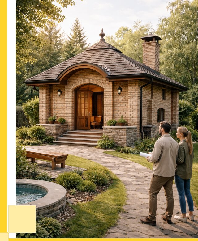 Проект кирпичной бани в Пушкине от 32451 р. | ЭриданПшн