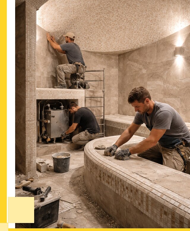 Монтаж хамамов под ключ в Пушкине от 270425 р. ЭриданПшн