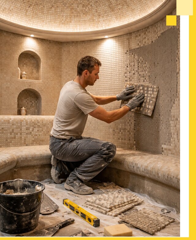 Устройство и монтаж домашнего хамама под ключ в Пушкине