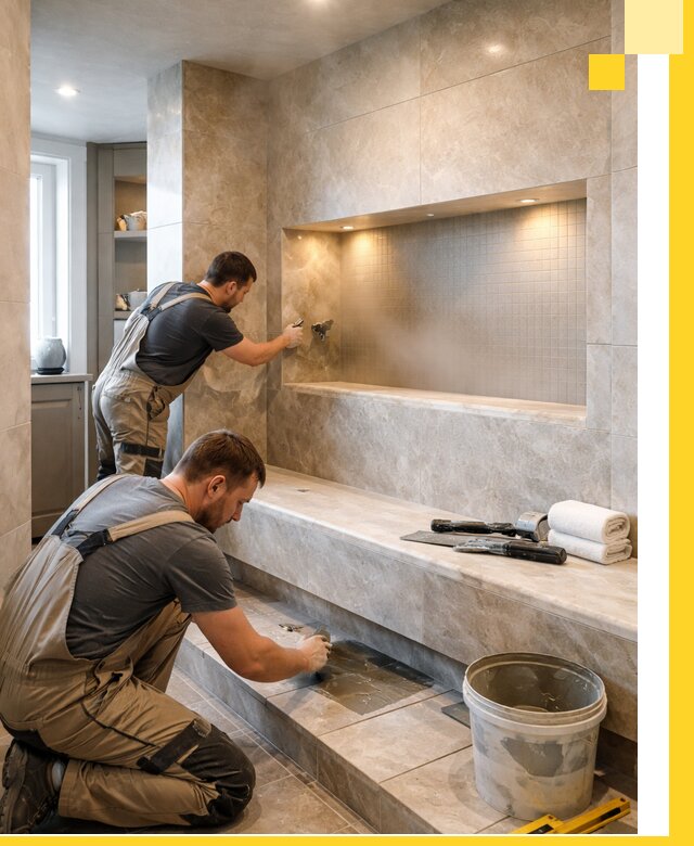 Профессиональное строительство хамама в квартире в Пушкине