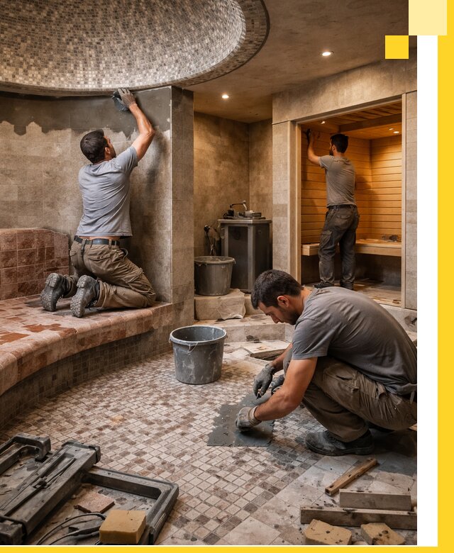 Проект и строительство хамама бани и сауны под ключ в Пушкине