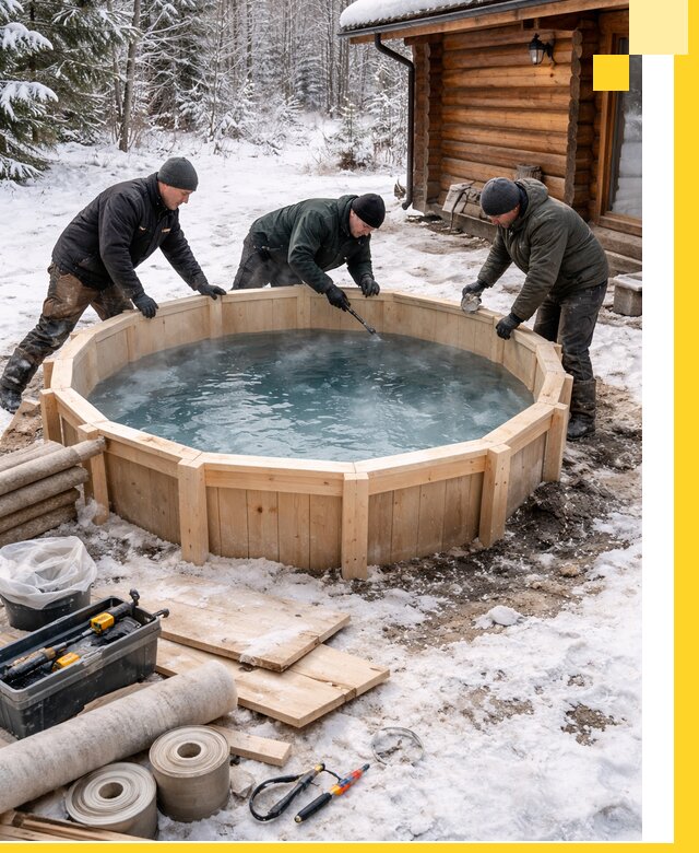 Изготовление и установка ледяных купелей под ключ в Пушкине